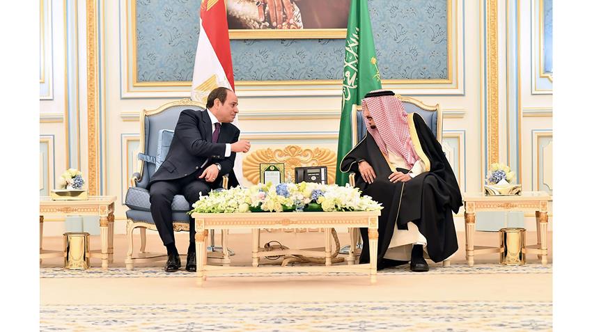 الرئيس عبد الفتاح السيسي يلتقي ملك المملكة العربية السعودية وخادم الحرمين الشريفين