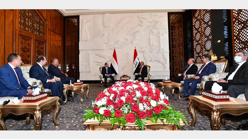 الرئيس عبد الفتاح السيسي يلتقي رئيس جمهورية العراق