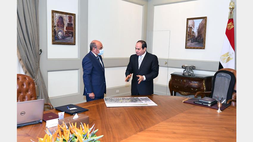 الرئيس عبد الفتاح السيسي يجتمع مع وزير العدل لمتابعة المخطط الإنشائي لمدينة العدالة بالعاصمة الإدارية
