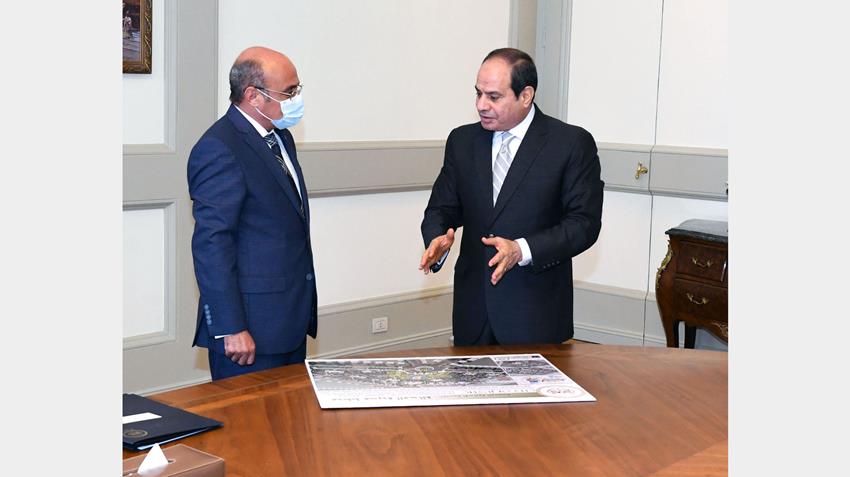 الرئيس عبد الفتاح السيسي يجتمع مع وزير العدل لمتابعة المخطط الإنشائي لمدينة العدالة بالعاصمة الإدارية