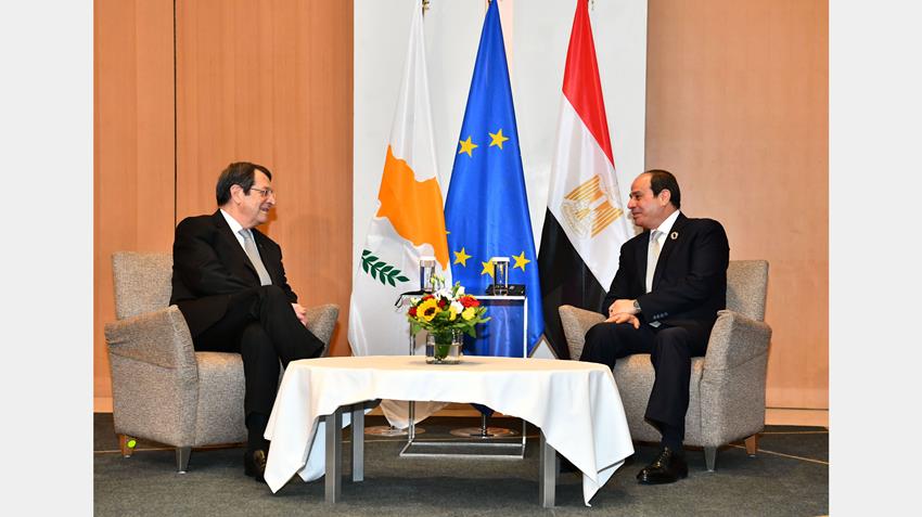 الرئيس عبد الفتاح السيسي يلتقي الرئيس القبرصي في العاصمة اليونانية أثينا