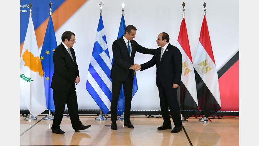 الرئيس عبد الفتاح السيسي يشارك في انطلاق القمة الثلاثية التاسعة بين مصر وقبرص واليونان