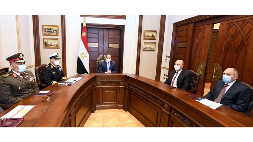 الرئيس عبد الفتاح السيسي يتابع مشروعات حماية الشواطئ الساحلية على البحر المتوسط