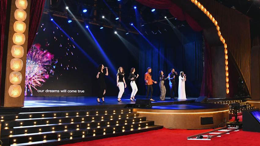 الرئيس عبد الفتاح السيسي والسيدة قرينته يشهدان افتتاح مسرح شباب العالم