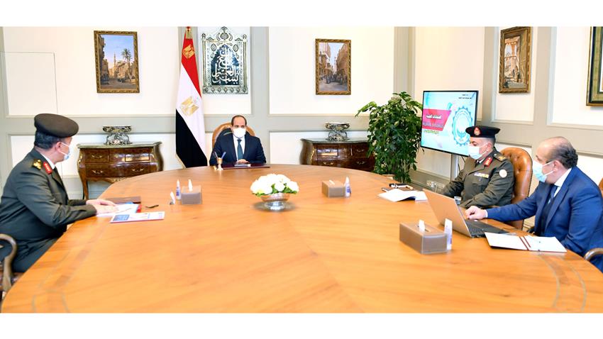 الرئيس عبد الفتاح السيسي يتابع مشروع إنشاء مصنع للضمادات الطبية عالية الجودة
