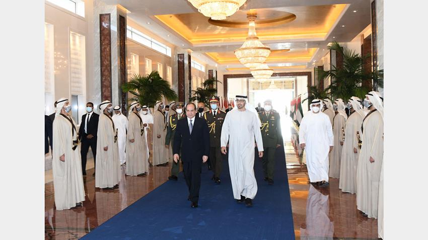 الرئيس عبد الفتاح السيسي يعود إلى أرض الوطن بعد زيارة سيادته إلى دولة الإمارات العربية المتحدة