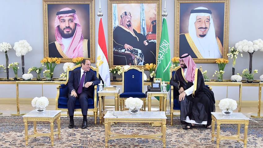 الرئيس عبد الفتاح السيسي يلتقي ولي عهد المملكة العربية السعودية