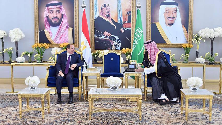 الرئيس عبد الفتاح السيسي يلتقي ولي عهد المملكة العربية السعودية