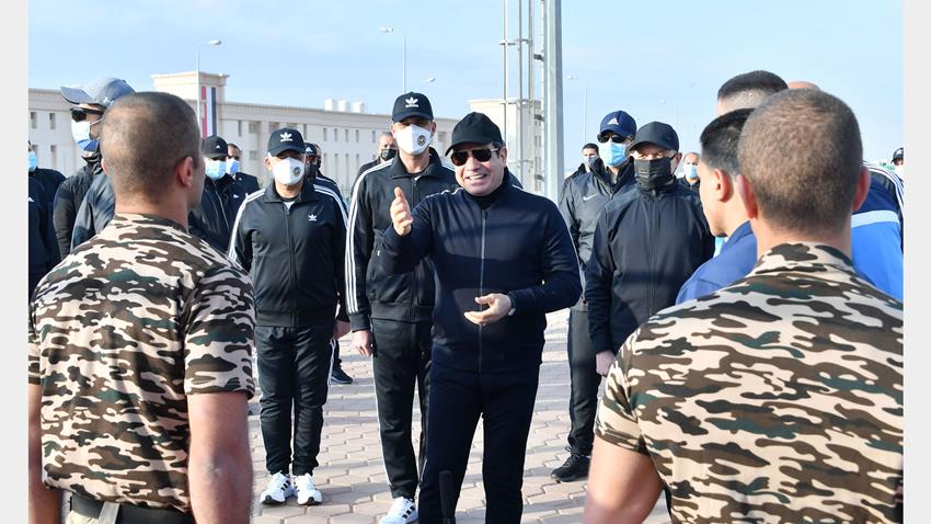 الرئيس عبد الفتاح السيسي يقوم بزيارة تفقدية لمقر أكاديمية الشرطة