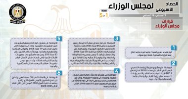 الحصاد الأسبوعى لمجلس الوزراء 12 قرارا و13 اجتماعا