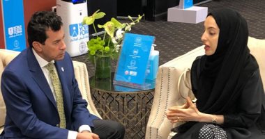 أشرف صبحى يلتقى وزيرة الدولة لشؤون الشباب بدولة الإمارات على هامش منتدى الشباب أشرف صبحى يلتقى وزيرة الدولة لشؤون الشباب بدولة الإمارات على هامش منتدى الشباب