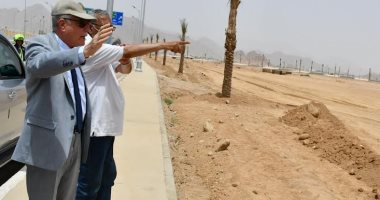 محافظ جنوب سيناء يتابع الأعمال الجارية بمشروع الحديقة المركزية فى شرم الشيخ