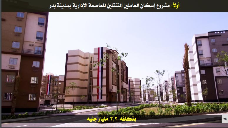 مشروع سكن العاملين بالعاصمة الإدارية الجديدة بمدينة بدر