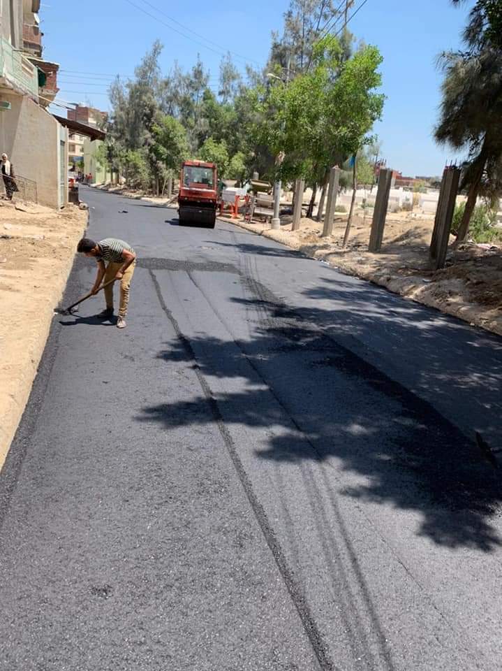 رصف طريق جسر ترعة الجرن مركز دمنهور