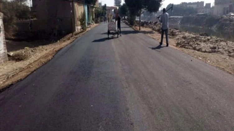 رصف طريق الشيخ مطاوع