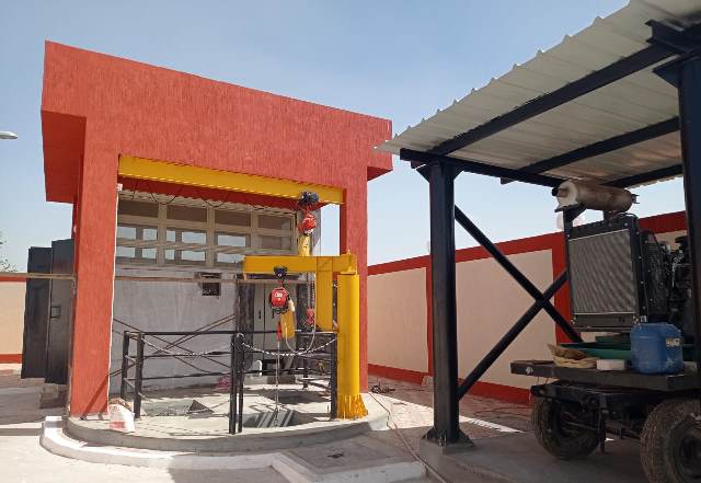 أعمال إنشاء محطات صرف صحي مركز ومدينة أبو كبير