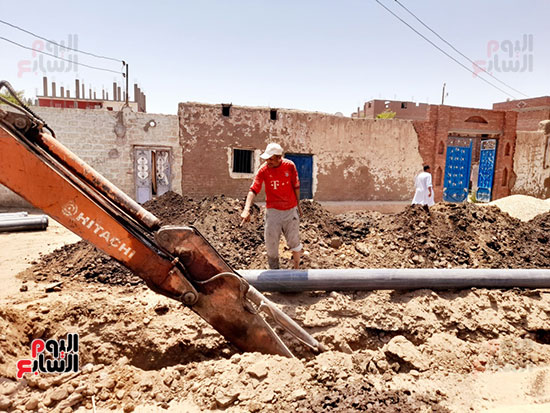 مشروع الصرف الصحى بقرى إقليت محافظة أسوان