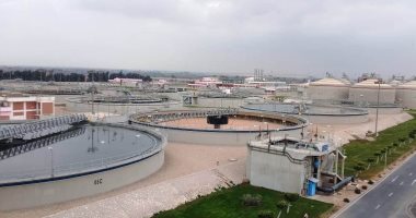محطة معالجة مياه الصرف الصحى بقرية دير ابوحنس