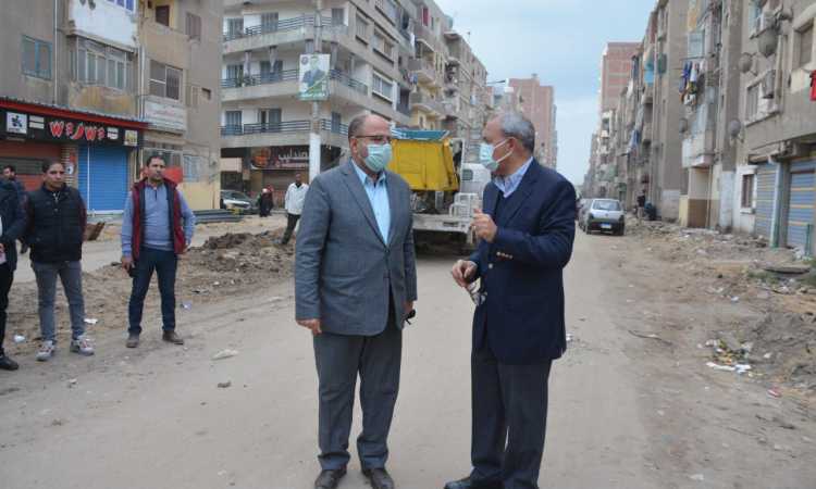 تطوير شارع الأمل بمنطقة مواقف بنها