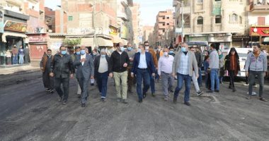 رصف ورفع كفاءة شارع بورسعيد بمدخل مدينة الشهداء