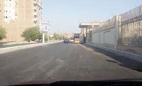 رصف طريق الفيوم - ابشواى - جبل سعد