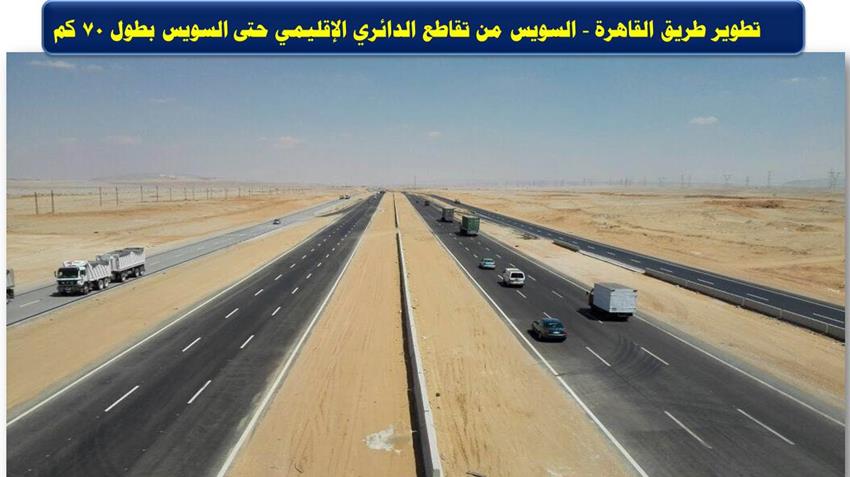 تنفيذ قطاع من الطريق الدائري الأوسطي حول القاهرة الكبري