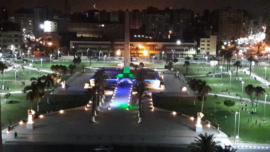 حديقة المسلة بميدان الشهداء ببورسعيد