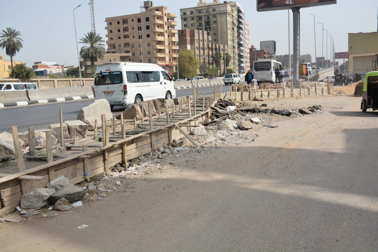 تطوير وتوسعة مدخل مدينة قليوب من الطريق الزراعي